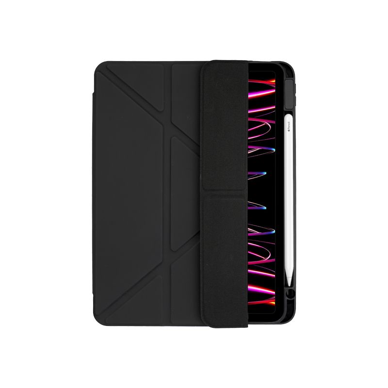 Picture of Flip Case For iPad Air 11 Inch 2024 M2 iPad Air 10.9 inch 2024 Tri-Fold Smart Tablet PU Leather Case, Hard PC Back Shell Slim Case Multi- Viewing Angles Stand Hard Shell Folio Case Cover with Pencil Holder