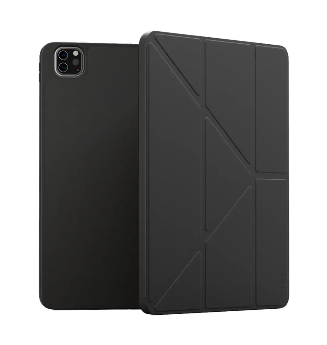 Picture of Flip Case For iPad Pro 11-inch (M4) 2024 Tri-Fold Smart Tablet PU Leather Case, Hard PC Back Shell Slim Case Multi- Viewing Angles Stand Hard Shell Folio Case Cover with Pencil Holder (iPad Pro 11 2024)