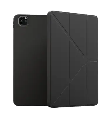 Picture of Flip Case For iPad Pro 11-inch (M4) 2024 Tri-Fold Smart Tablet PU Leather Case, Hard PC Back Shell Slim Case Multi- Viewing Angles Stand Hard Shell Folio Case Cover with Pencil Holder (iPad Pro 11 2024)