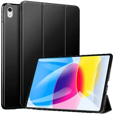 Picture of Smart Flip Cover For iPad 10th Generation 10.9 Inches 2022 Case Smart Folio Flip Cover Acrylic Hard Back Stand Cover For iPad iPad 10th Generation 10.9 inch 2022 Case with Pencil Holder
