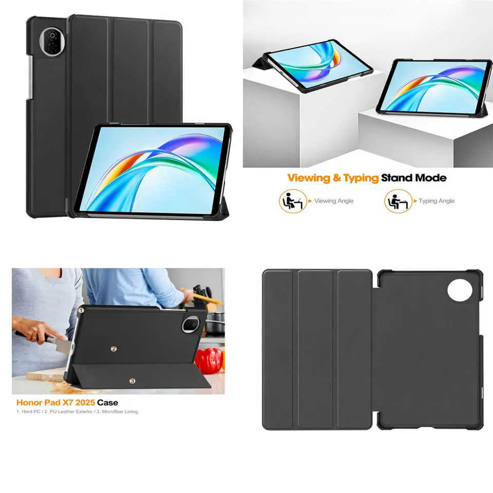 Picture of Case Compatible with Honor Pad X7 8.7inch 2025 Cover, Trifold Stand with Auto Sleep Wake Function, Slim Flip Case Protective Cover Compatible with Honor Pad X7 8.7inch 2025
