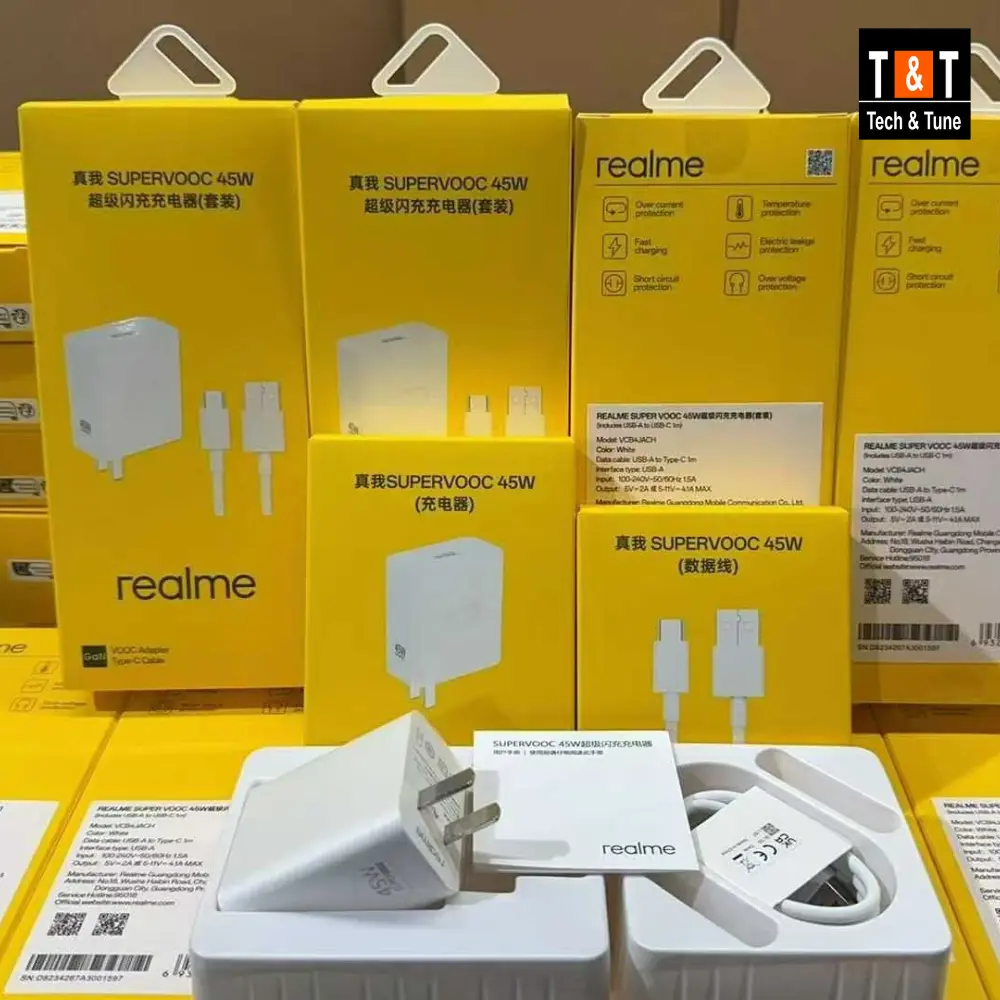 Picture of Realme Charger USB Type C Fast Charging Smartphone Supervooc 45W Power Adapter for Realme C85 C85 Pro C75 C71 Phone Charger Smartphone
