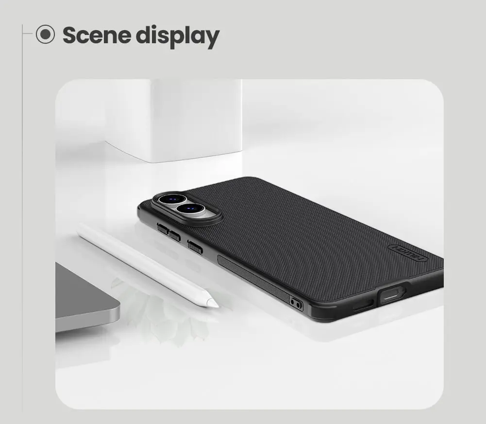 Picture of For Samsung Galaxy S25 EDGE NILLKIN Super Frosted Shield Pro Dual Protective Material PC and TPU Bumper Protective Case Anti-Fingerprint Matte Texture Back Cover For Galaxy S25 edge Phone Case