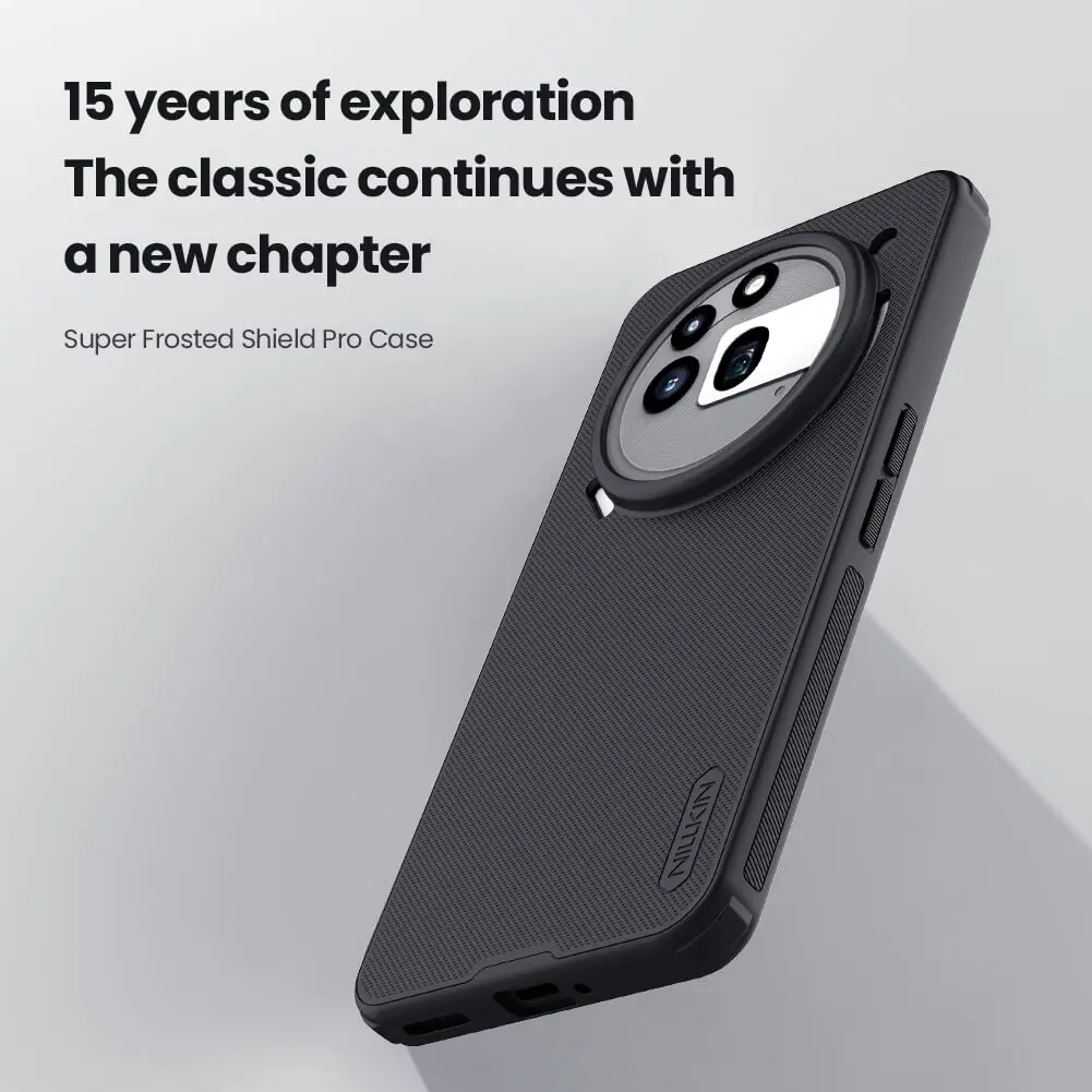 Picture of For Nothing Phone 3A Pro NILLKIN Super Frosted Shield Pro Dual Protective Material PC and TPU Bumper Protective Case Anti-Fingerprint Matte Texture Back Cover