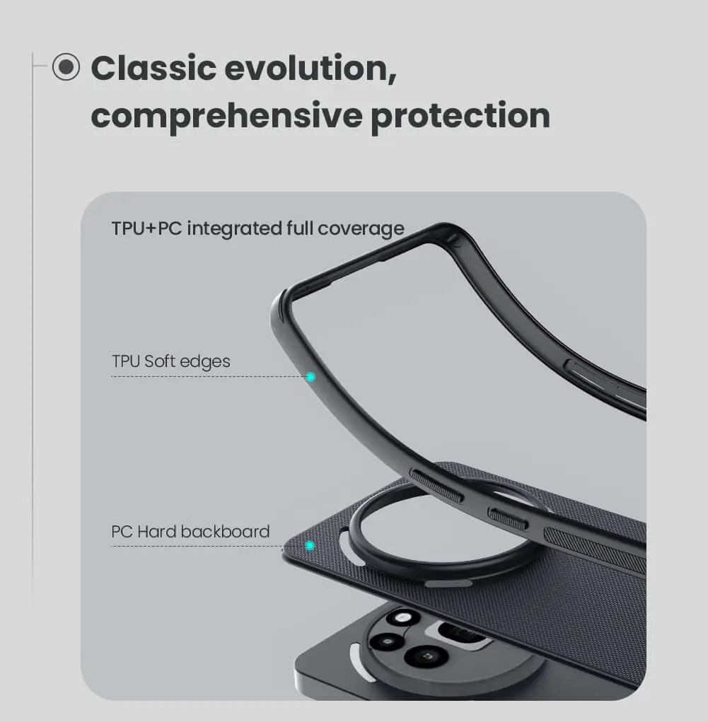 Picture of For Nothing Phone 3A Pro NILLKIN Super Frosted Shield Pro Dual Protective Material PC and TPU Bumper Protective Case Anti-Fingerprint Matte Texture Back Cover