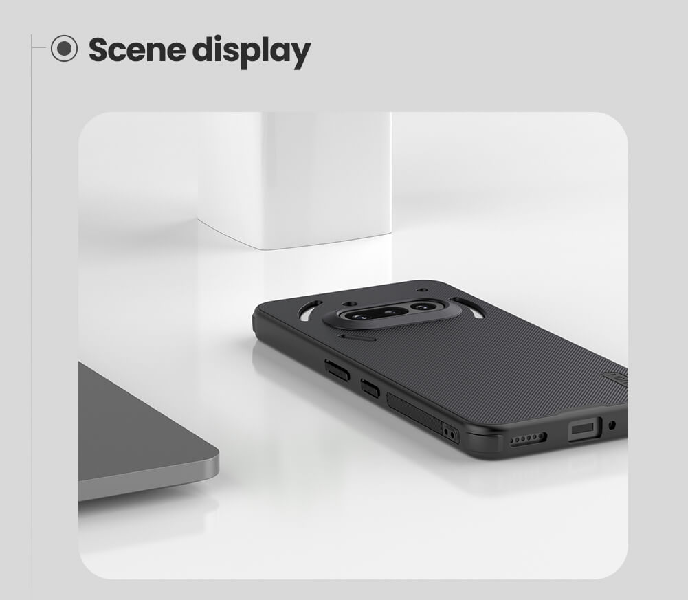 Picture of For Nothing Phone 3A NILLKIN Super Frosted Shield Pro Dual Protective Material PC and TPU Bumper Protective Case Anti-Fingerprint Matte Texture Back Cover