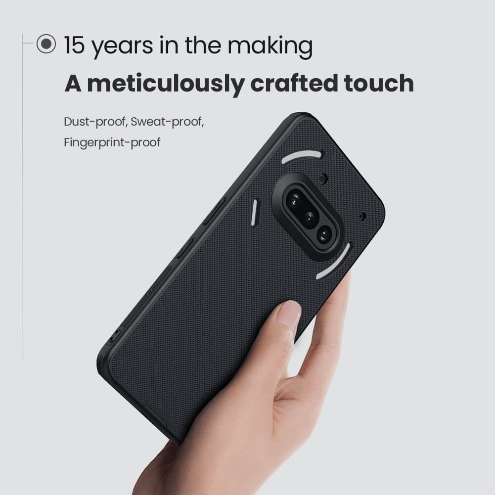 Picture of For Nothing Phone 3A NILLKIN Super Frosted Shield Pro Dual Protective Material PC and TPU Bumper Protective Case Anti-Fingerprint Matte Texture Back Cover