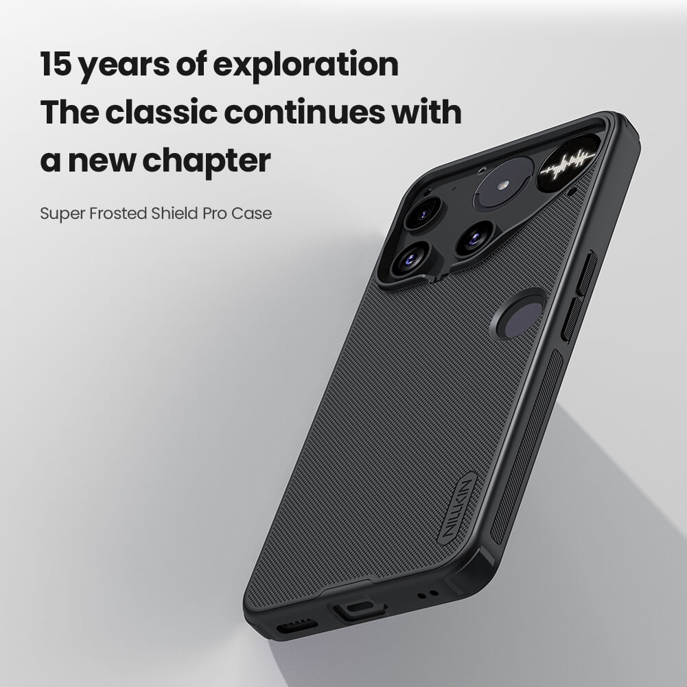 Picture of For Nothing Phone 3 NILLKIN Super Frosted Shield Pro Dual Protective Material PC and TPU Bumper Protective Case Anti-Fingerprint Matte Texture Back Cover
