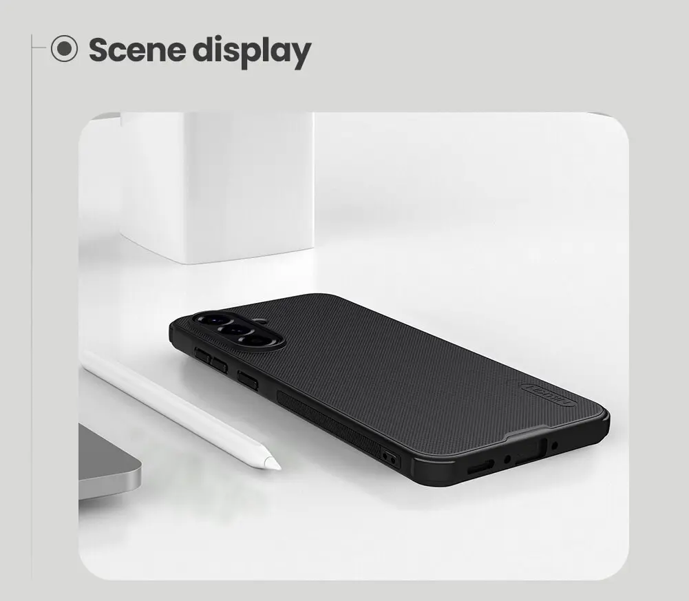 Picture of For Samsung Galaxy A36 5G NILLKIN Super Frosted Shield Pro Dual Protective Material PC and TPU Bumper Protective Case Anti-Fingerprint Matte Texture Back Cover