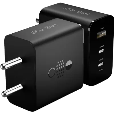 Picture of Nothing 65W GaN USB Type-C PD Charger 3 Port Compatible with Nothing Phone 3A 3A Pro 2A Plus, Nothing Phone 2A, Nothing Phone 1,Nothing Phone 2, Nothing CMF Phone 1 Samsung Pixel