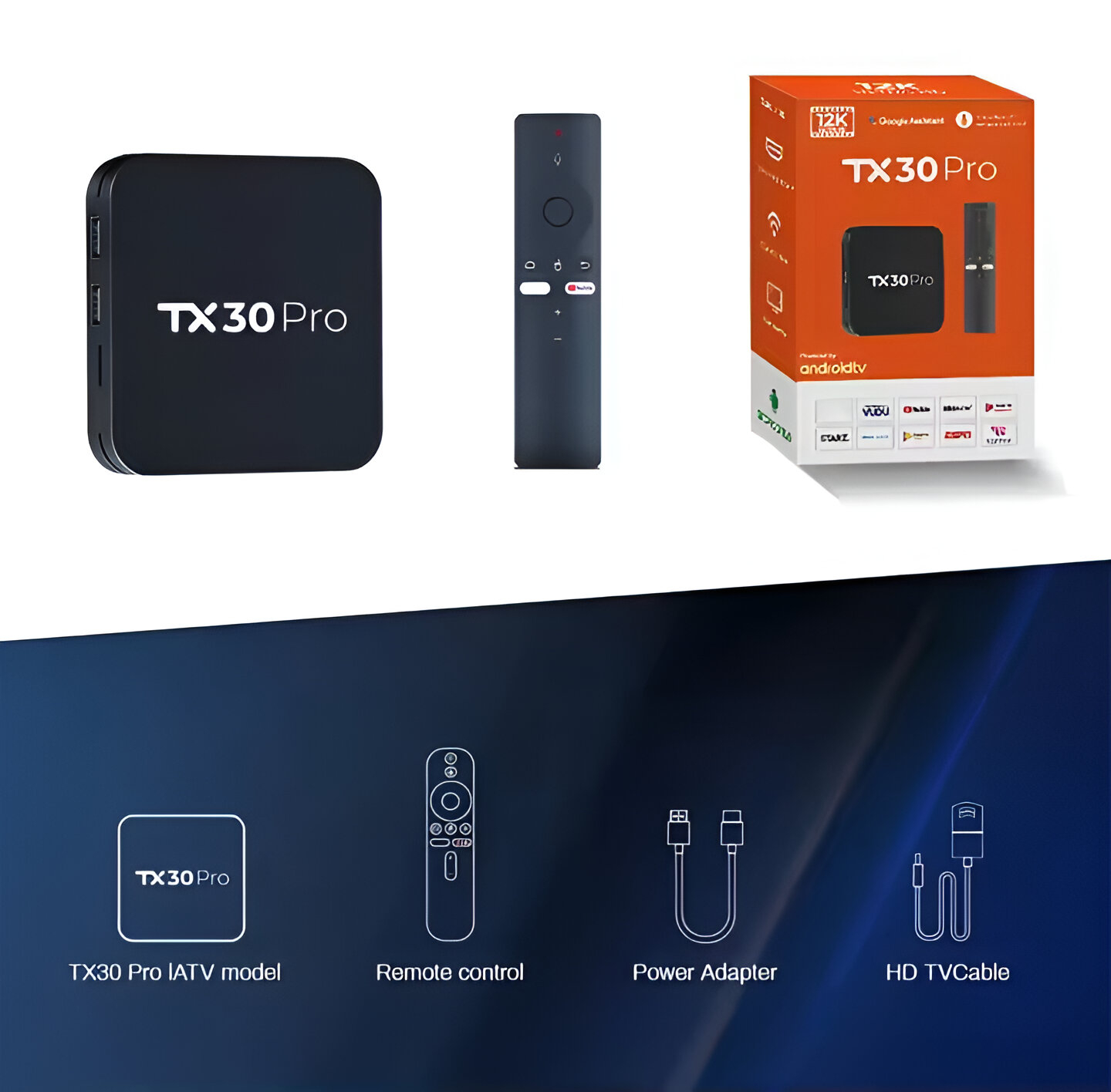 Picture of TX30 Pro 16GB 256GB Android TV Box with Allwinner H616 12K 3.2G WIFI Voice Remote Smart Android TV Box