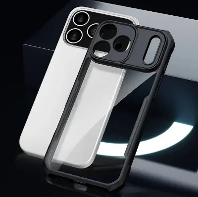 Picture of XUNDD CASE For iPhone 17 Pro Max Phone 6.9 Inches Military Grade Black Bumper Case Airbags Shockproof Protective Transparent Back Cover