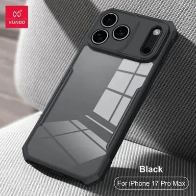 Picture of XUNDD CASE For iPhone 17 Pro Max Phone 6.9 Inches Military Grade Black Bumper Case Airbags Shockproof Protective Transparent Back Cover