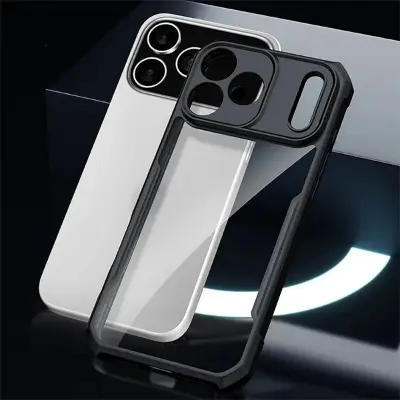 Picture of XUNDD CASE For iPhone 17 Pro Phone 6.3 Inches Military Grade Black Bumper Case Airbags Shockproof Protective Transparent Back Cover