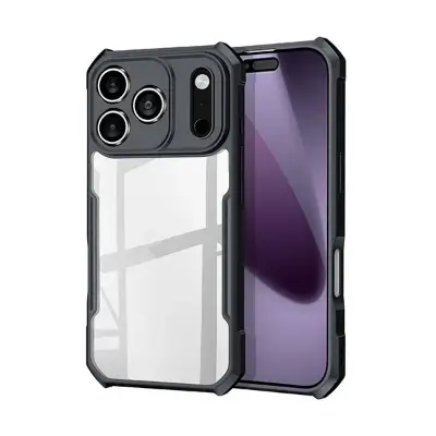 Picture of XUNDD CASE For iPhone 17 Pro Phone 6.3 Inches Military Grade Black Bumper Case Airbags Shockproof Protective Transparent Back Cover