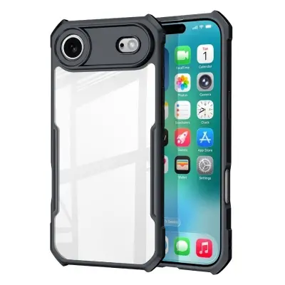 Picture of XUNDD CASE For iPhone 17 Air Phone 6.5 Inches Military Grade Black Bumper Case Airbags Shockproof Protective Transparent Back Cover