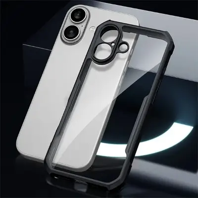 Picture of XUNDD CASE For iPhone 17 Phone 6.3 Inches Military Grade Black Bumper Case Airbags Shockproof Protective Transparent Back Cover
