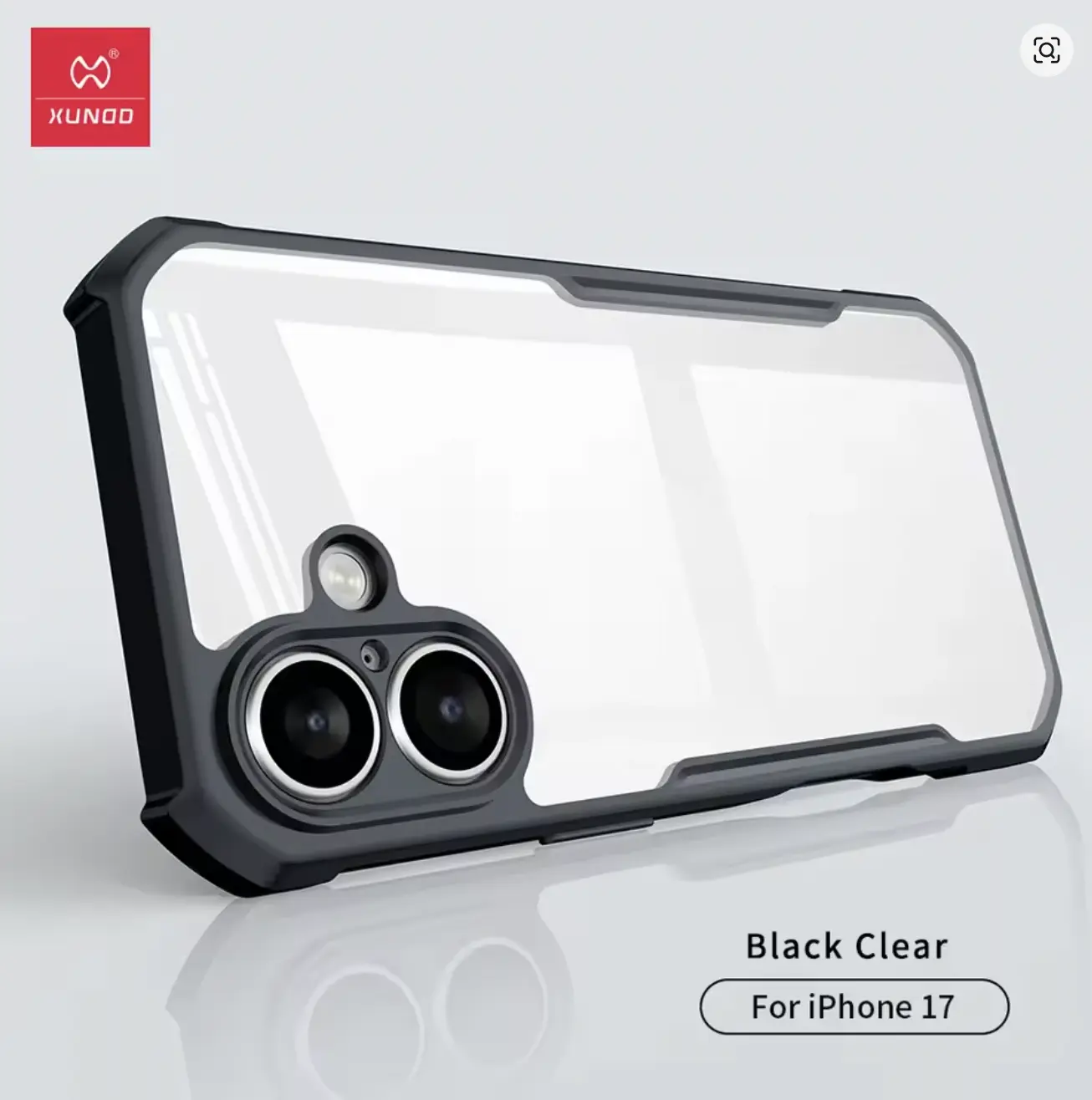 Picture of XUNDD CASE For iPhone 17 Phone 6.3 Inches Military Grade Black Bumper Case Airbags Shockproof Protective Transparent Back Cover