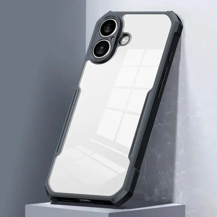 Picture of XUNDD CASE For iPhone 17 Phone 6.3 Inches Military Grade Black Bumper Case Airbags Shockproof Protective Transparent Back Cover