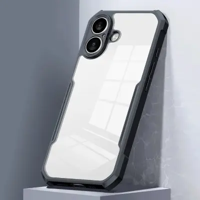 Picture of XUNDD CASE For iPhone 17 Phone 6.3 Inches Military Grade Black Bumper Case Airbags Shockproof Protective Transparent Back Cover