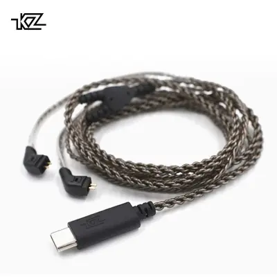 Picture of KZ Earphone Phone Type-C Interface Upgrade Cable 0.75mm 2 Pin USB-C Wire with Microphone for EDX PRO ZSN PRO ZSN PRO ZSN PRO TRN 1 TRN 1 Pro