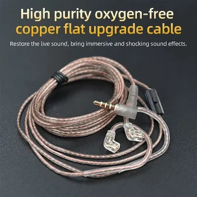 Picture of KZ Original Cable High-Purity Copper Twist Earphone Wire 3.5mm Cable For ZS3 ZS4 EDX ZSN ZSN Pro ZSN Pro X ZST ASX EDX ZSX CA4 C12 C16 ZAX C10