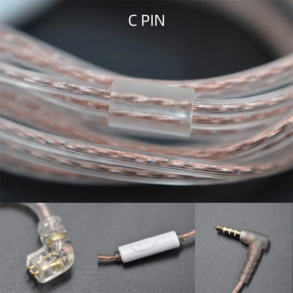 Picture of KZ Original Cable High-Purity Copper Twist Earphone Wire 3.5mm Cable For ZS3 ZS4 EDX ZSN ZSN Pro ZSN Pro X ZST ASX EDX ZSX CA4 C12 C16 ZAX C10