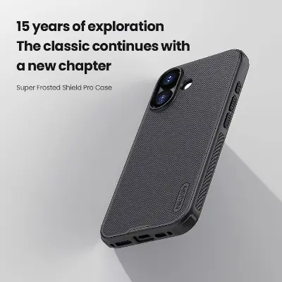 Picture of For iPhone 17 6.3 Inches NILLKIN Super Frosted Shield Pro Dual Protective Material PC and TPU Bumper Protective Case Anti-Fingerprint Matte Texture Back Cover