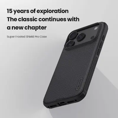 Picture of For iPhone 17 Pro 6.3 Inches NILLKIN Super Frosted Shield Pro Dual Protective Material PC and TPU Bumper Protective Case Anti-Fingerprint Matte Texture Back Cover