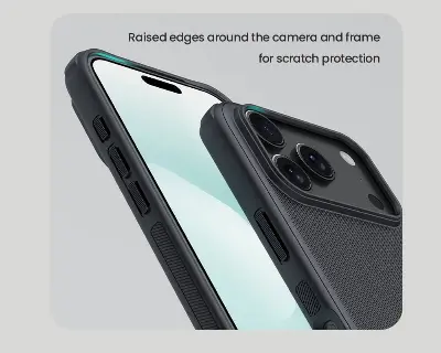 Picture of For iPhone 17 Pro 6.3 Inches NILLKIN Super Frosted Shield Pro Dual Protective Material PC and TPU Bumper Protective Case Anti-Fingerprint Matte Texture Back Cover