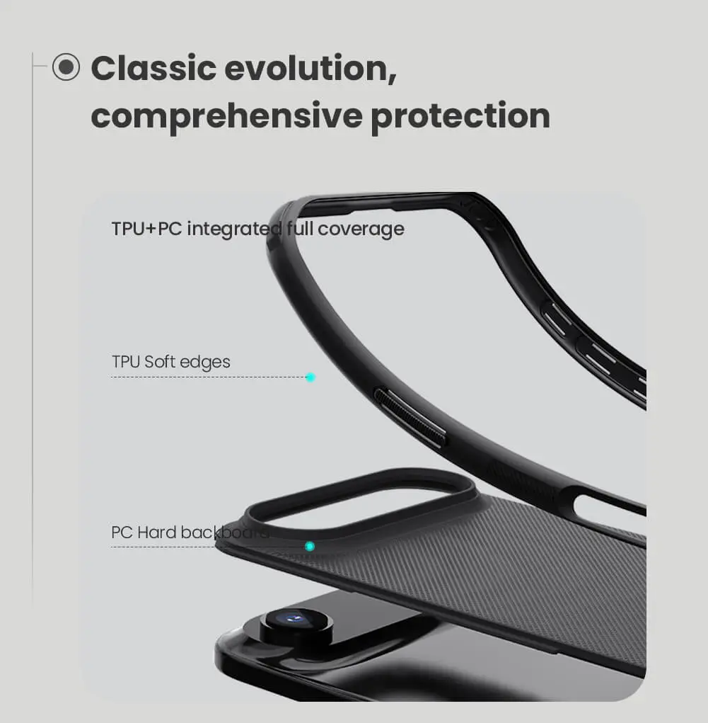 Picture of For iPhone 17 Air 6.6 Inches NILLKIN Super Frosted Shield Pro Dual Protective Material PC and TPU Bumper Protective Case Anti-Fingerprint Matte Texture Back Cover