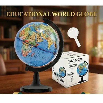 Picture of 360° Rotating 10.5 CM Earth Globe World Map With Stand Geography Education Toy Home Decoration Office Ornament Kids Gift 360° Rotating 10.5CM Earth Globe World Map With Stand Geography Education Toy Home Decoration Office Ornament Kids Gift