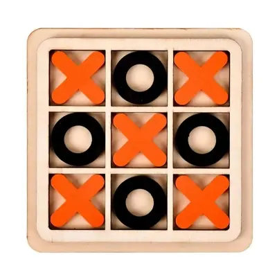 Picture of Tic Tac Toe XO Wooden Board Games Desk Toys 3 Pack Classical Family Children Kids Educational Toy