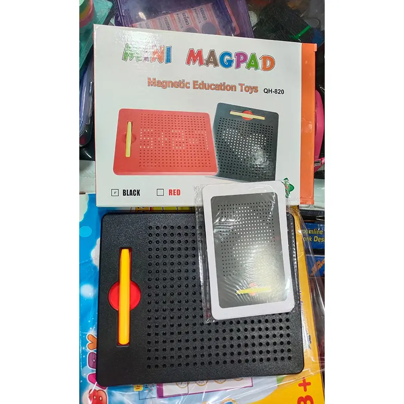 Picture of Magnetic Drawing Board with 380 Magnets - Erasable Magpad Writing Tablet for Kids - Sensory Montessori Toy with Pattern Cards,Magpad Magnetic Board - 380 Balls Drawing Tablet for Travel