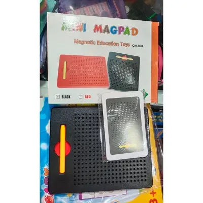 Picture of Magnetic Drawing Board with 380 Magnets - Erasable Magpad Writing Tablet for Kids - Sensory Montessori Toy with Pattern Cards,Magpad Magnetic Board - 380 Balls Drawing Tablet for Travel