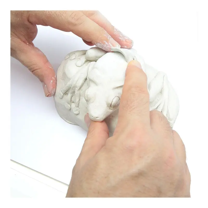 Picture of Mont Marte Premium Air Hardening Modelling Clay - White 250g - No Bake Pottery Clay Mont Marte Air Dry Clay - 250g White  Best DIY Craft Clay - Mont Marte Air Hardening (No Oven Needed)-250