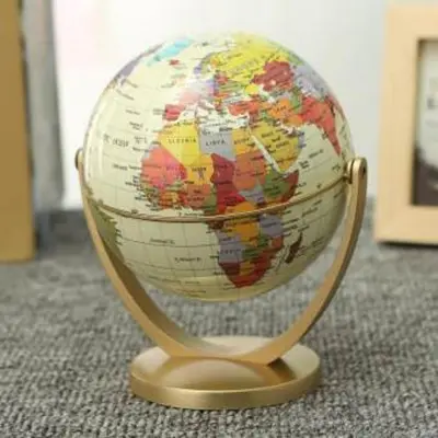 Picture of 360° Rotating 10.5 CM Earth Globe World Map With Stand Geography Education Toy Home Decoration Office Ornament Kids Gift 360° Rotating 10.5CM Earth Globe World Map With Stand Geography Education Toy Home Decoration Office Ornament Kids Gift