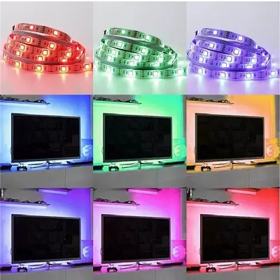Picture of USB LED RGB Strips light 5V desk Decor lamp For Pc TV Background Lighting SMD3528