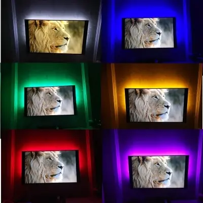 Picture of USB LED RGB Strips light 5V desk Decor lamp For Pc TV Background Lighting SMD3528