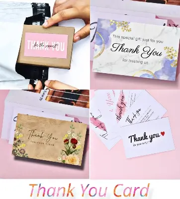 Picture of 50pcs Thank You Label Business Card Various Design