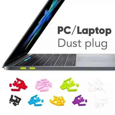 Picture of 16pcs Colorful Silicone Anti Dust Plug Cover Stopper Laptop Dust Plug Laptop dustproof usb dust plug Computer Accessories