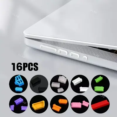 Picture of 16pcs Colorful Silicone Anti Dust Plug Cover Stopper Laptop Dust Plug Laptop dustproof usb dust plug Computer Accessories