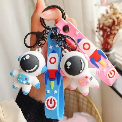 Picture of Creative Cute Cartoon Astronaut key ring Spaceman Car Key Chain Couple Backpack Pendant Gift Keychain