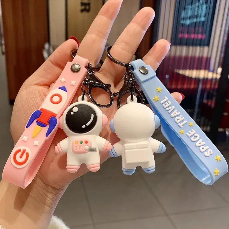 Picture of Creative Cute Cartoon Astronaut key ring Spaceman Car Key Chain Couple Backpack Pendant Gift Keychain
