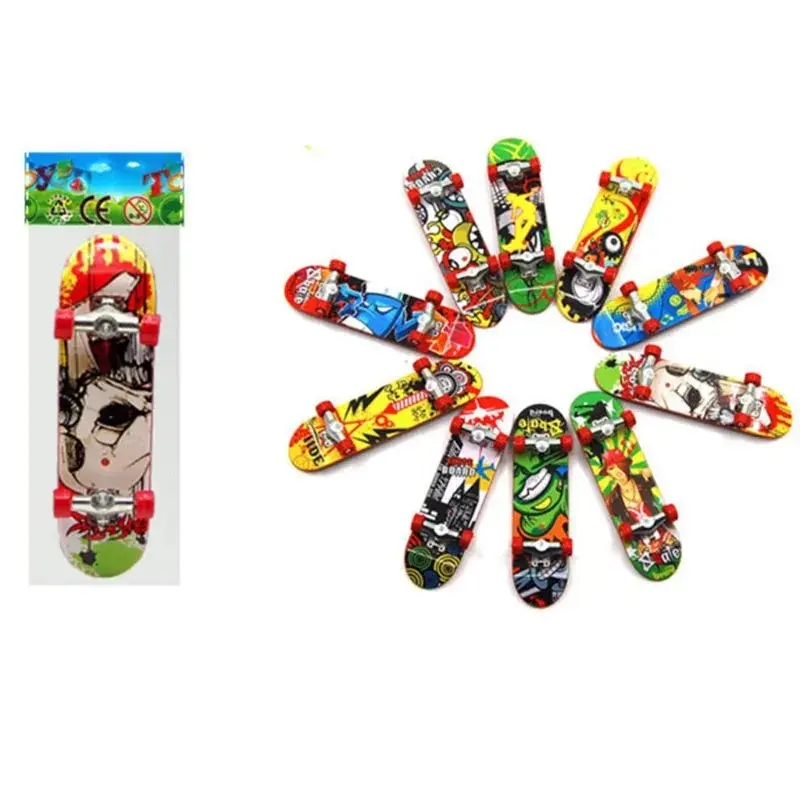 Picture of Creative Printing Professional plastic Finger Skateboard Mini Finger Boards Skate Truck Finger Skateboard For Kid Toys 3pcs