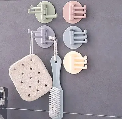 Picture of Strong Self Adhesive Hook Key Storage Hanger For Kitchen Bathroom Door Wall Multi Function