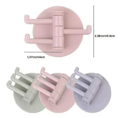 Picture of Strong Self Adhesive Hook Key Storage Hanger For Kitchen Bathroom Door Wall Multi Function