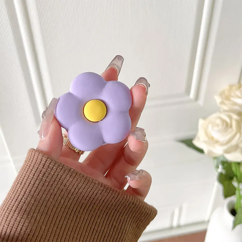 Picture of Flower Mirror Universal Phone Holder Griptok Support For Smartphone Grip Folding Finger Stand Socket