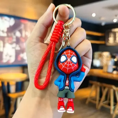 Picture of Marvel Spider Man Cute Doll Pendant Action Figures Avengers Iron Man Captain America Keychain Bag Keyring Pendant Birthday Gifts