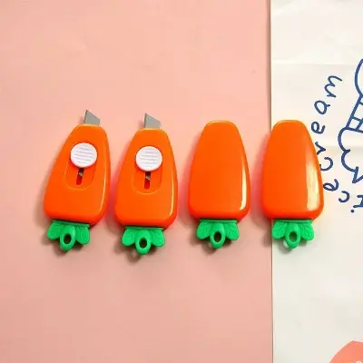 Picture of 1 Piece Mini Pocket Carrot Utility Knife Paper Cutter Craft Wrapping Stationery